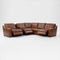clayton light brown sectional   
