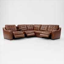 clayton light brown sectional   