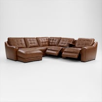 clayton light brown sectional   