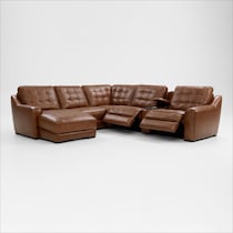 clayton light brown sectional   