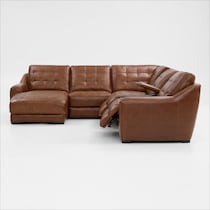 clayton light brown sectional   