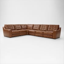clayton light brown sectional   