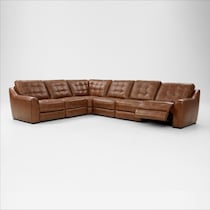 clayton light brown sectional   