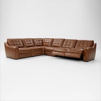 clayton light brown sectional   