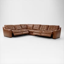 clayton light brown sectional   