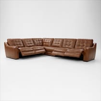 clayton light brown sectional   
