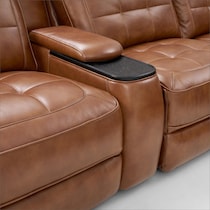 clayton light brown sectional   