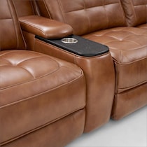 clayton light brown sectional   