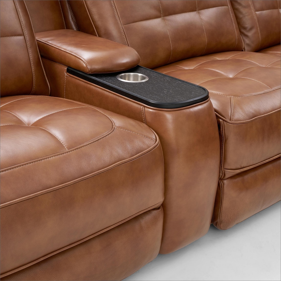 clayton light brown sectional   