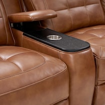 clayton light brown sectional   