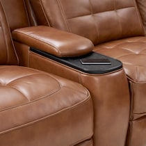 clayton light brown sectional   