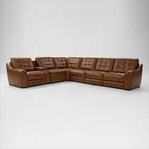 clayton light brown sectional   