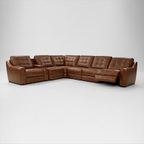 clayton light brown sectional   