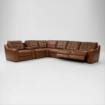 clayton light brown sectional   