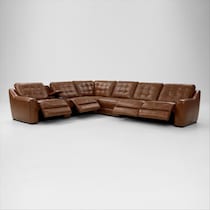clayton light brown sectional   