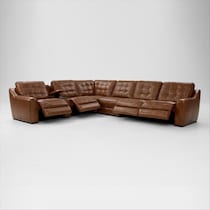 clayton light brown sectional   