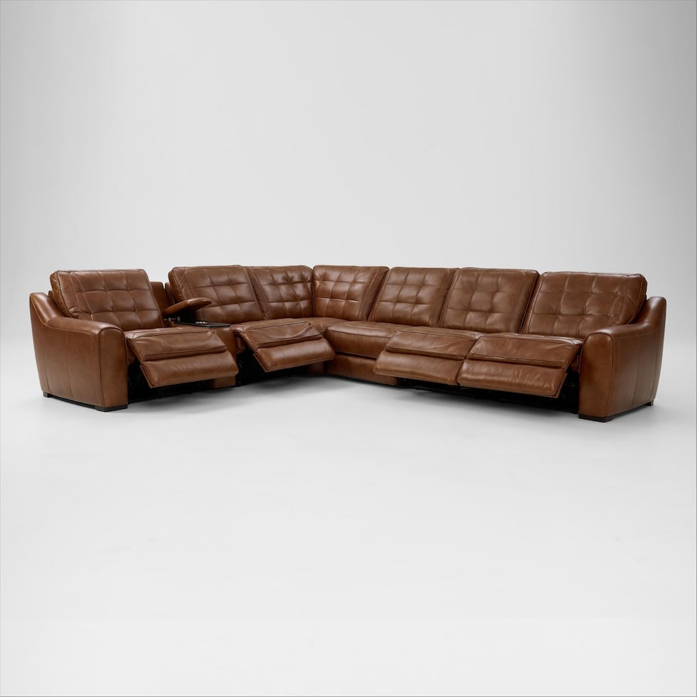 clayton light brown sectional   