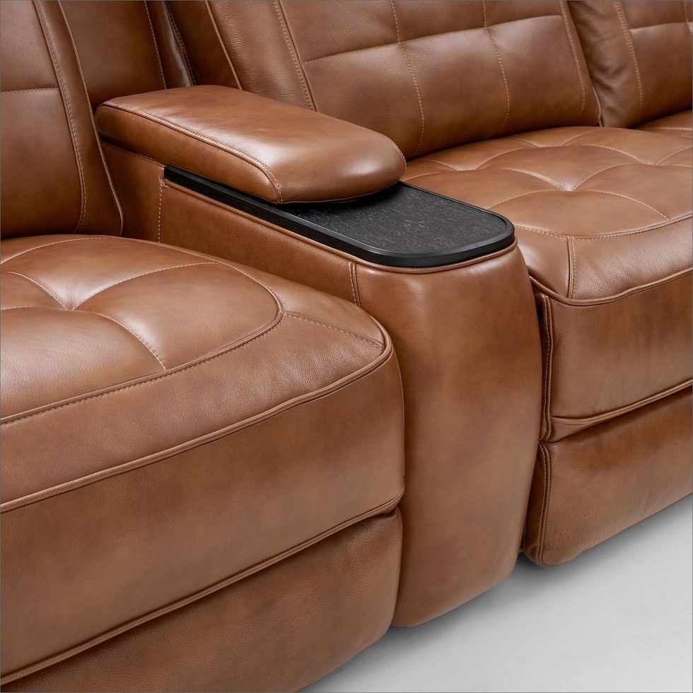 clayton light brown sectional   