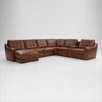 clayton light brown sectional   