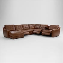 clayton light brown sectional   