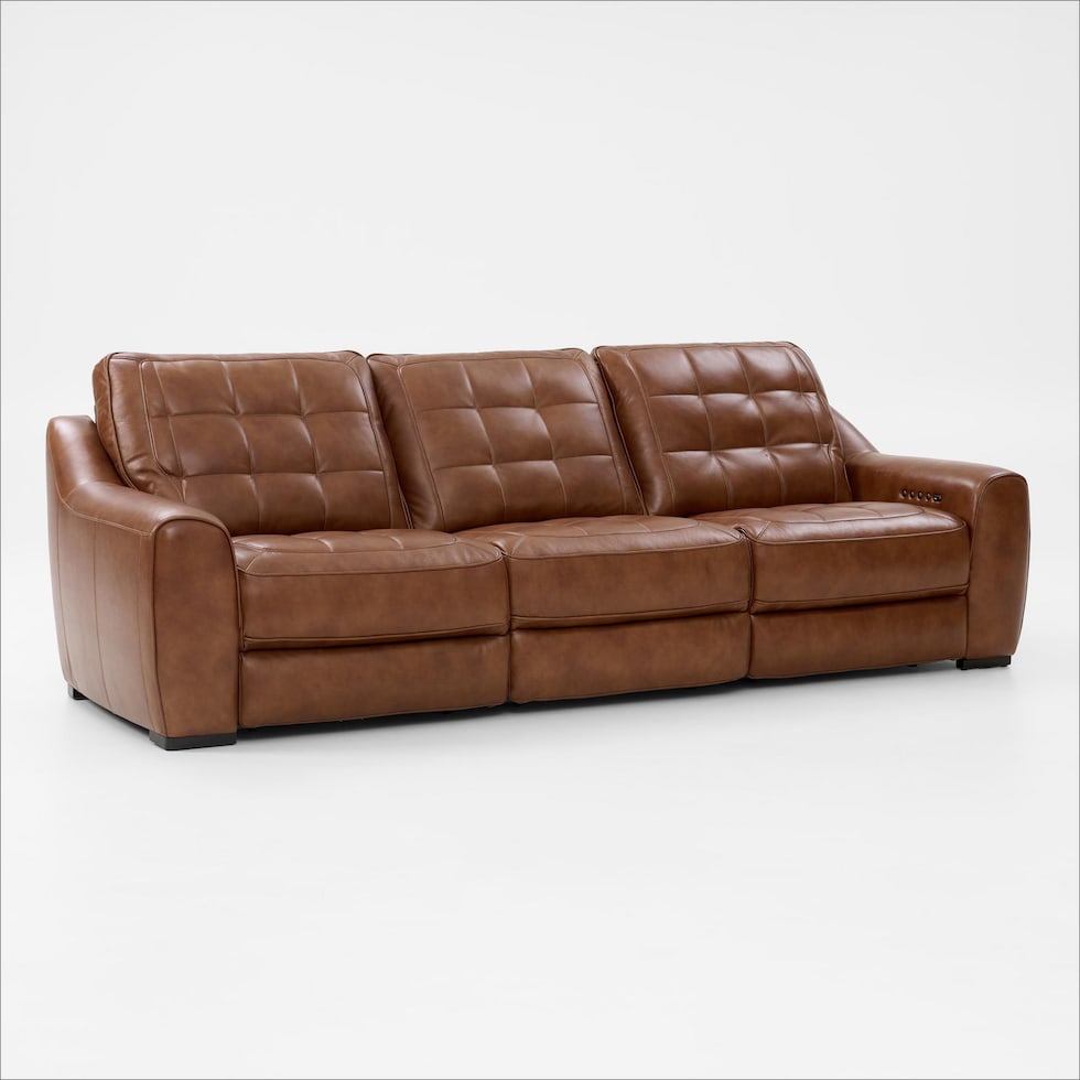 clayton light brown sofa   