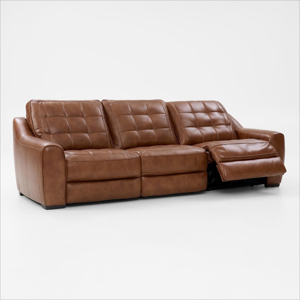 clayton light brown sofa   