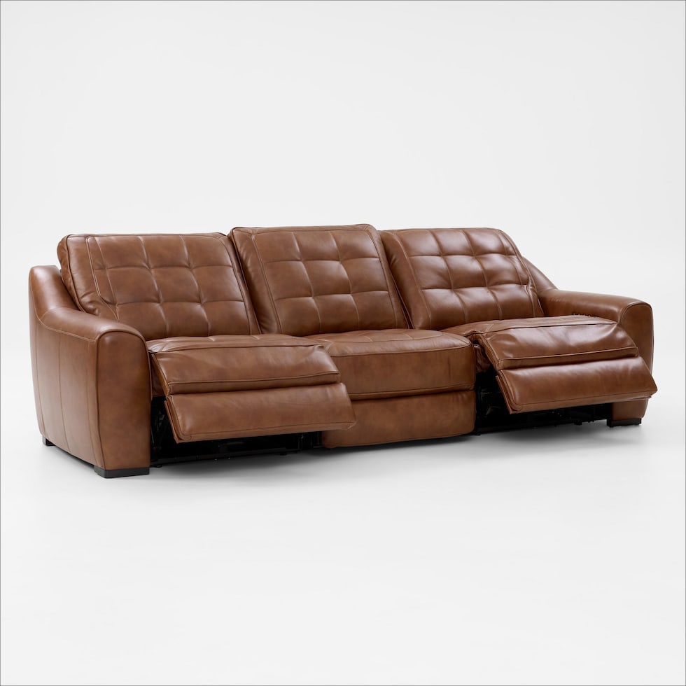 clayton light brown sofa   
