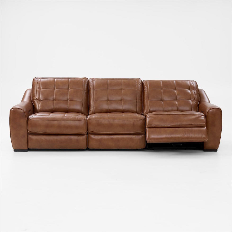 clayton light brown sofa   
