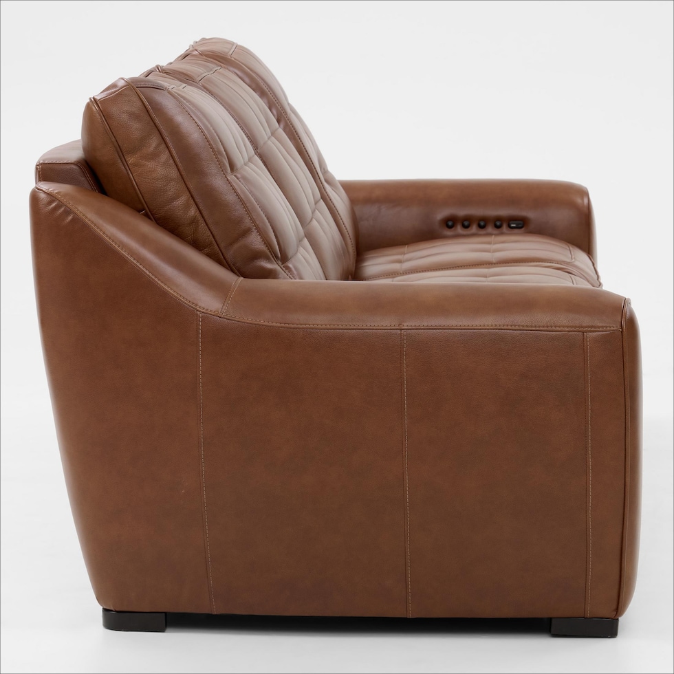 clayton light brown sofa   