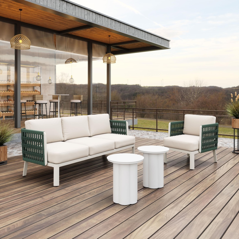 clearwater white outdoor sofa   