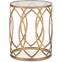 clemente gold accent table   