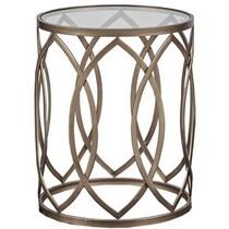 clemente gold accent table   