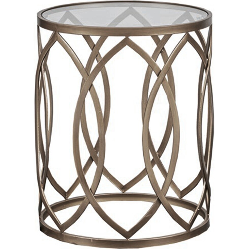 clemente gold accent table   