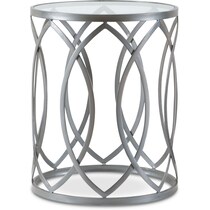 clemente silver accent table   