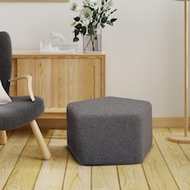 clemont gray ottoman   