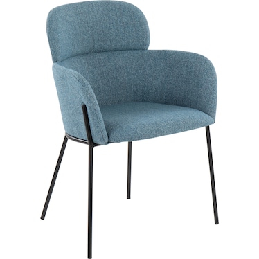 Cleo Set of 2 Dining Chairs - Blue/Black