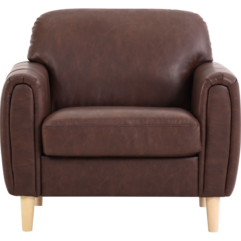 cleva dark brown accent chair   