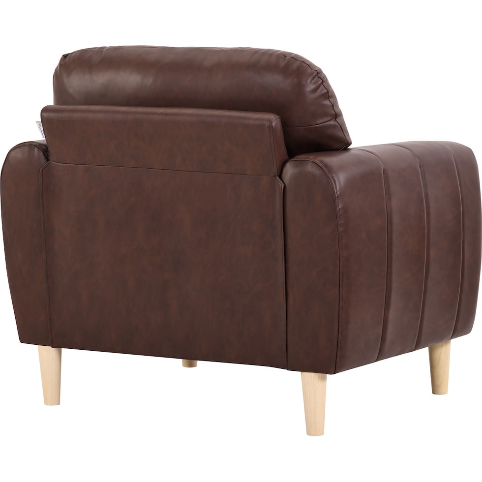 cleva dark brown accent chair   