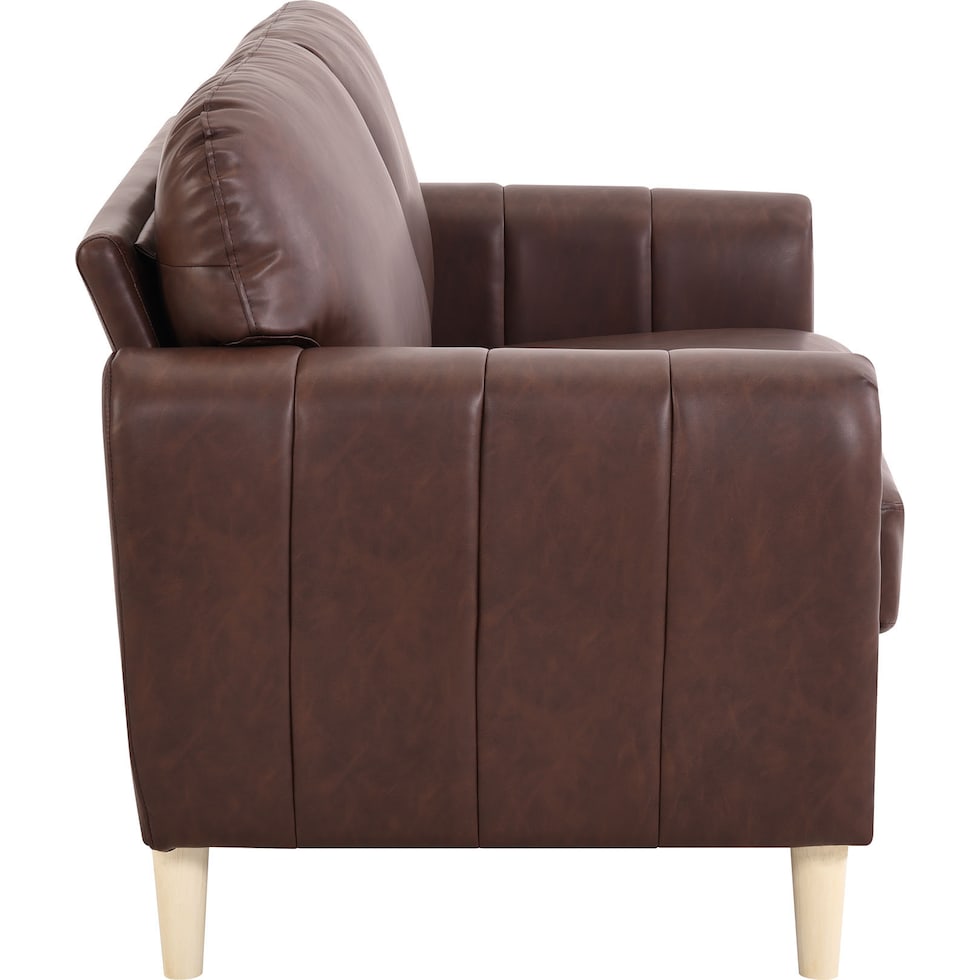 cleva dark brown loveseat   