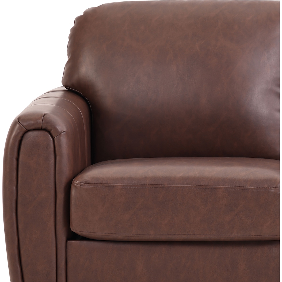 cleva dark brown loveseat   