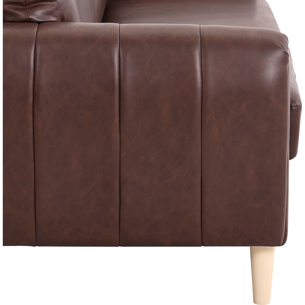 cleva dark brown loveseat   