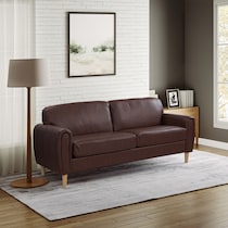 cleva dark brown sofa   