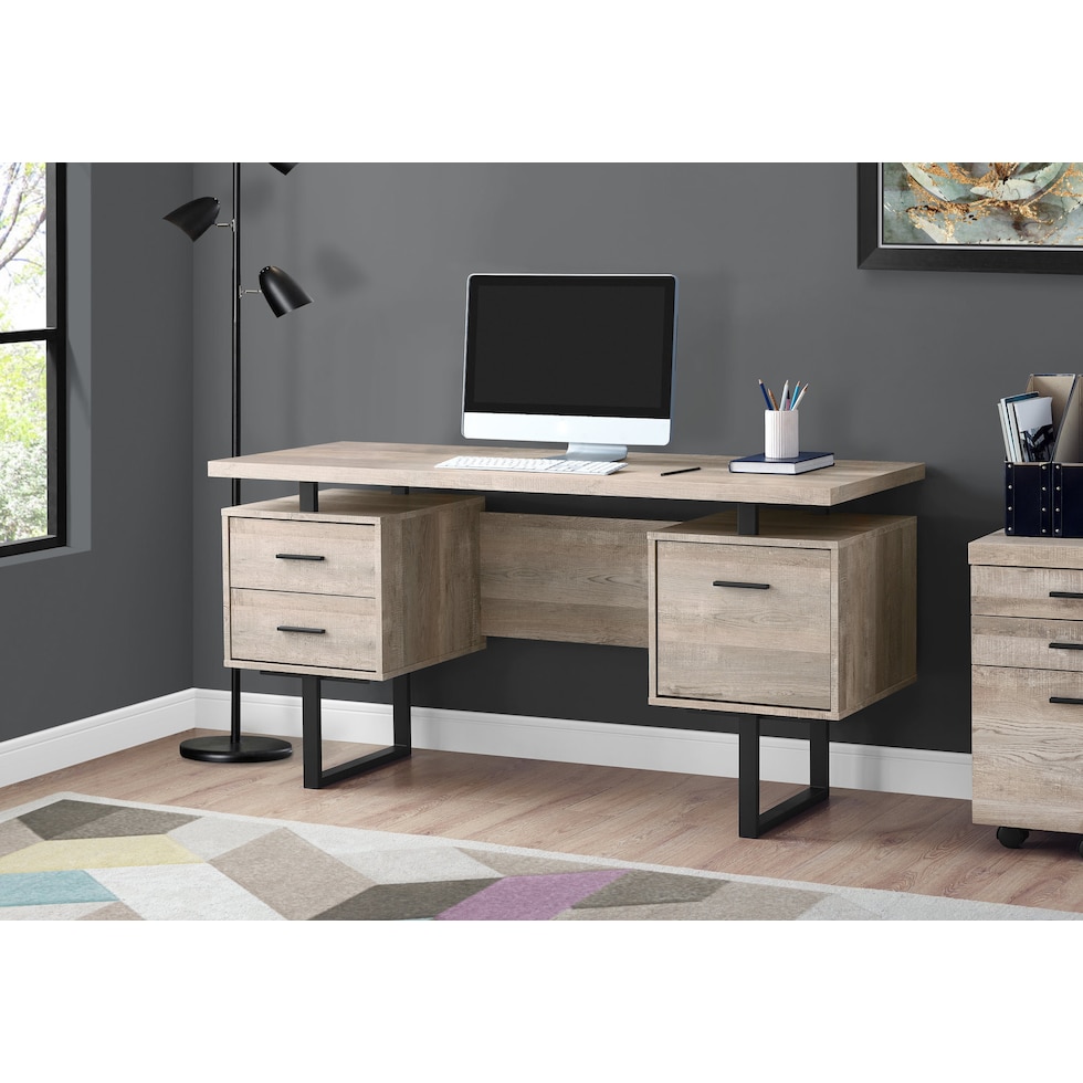 cleveland light brown desk   