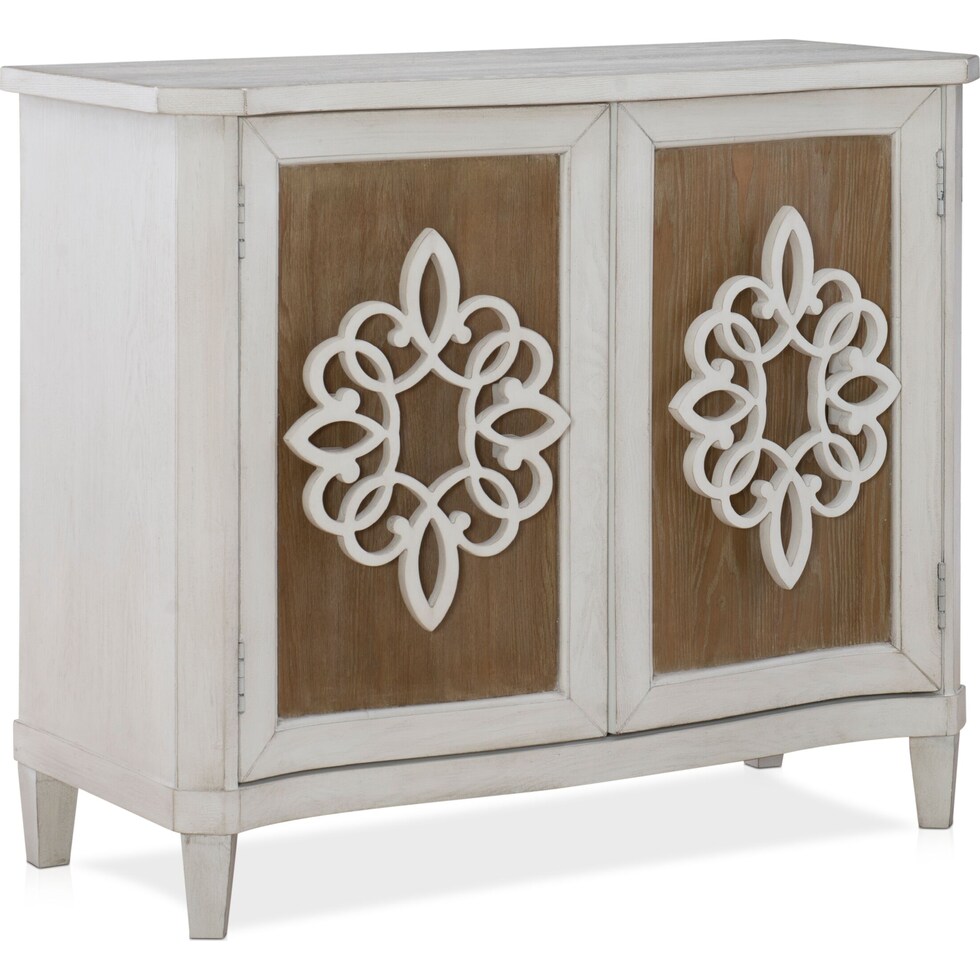 clifford white brown accent chest   