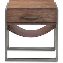 clinton acacia wood side table   