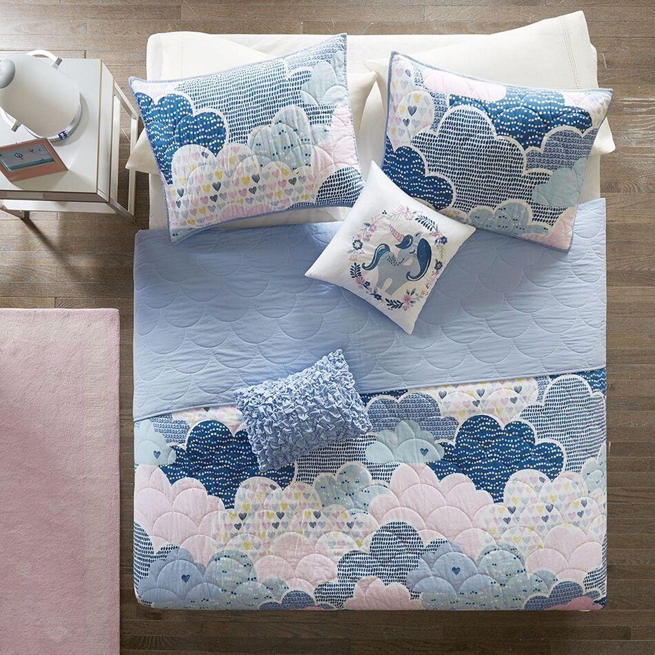cloud bedding blue twin bedding set   