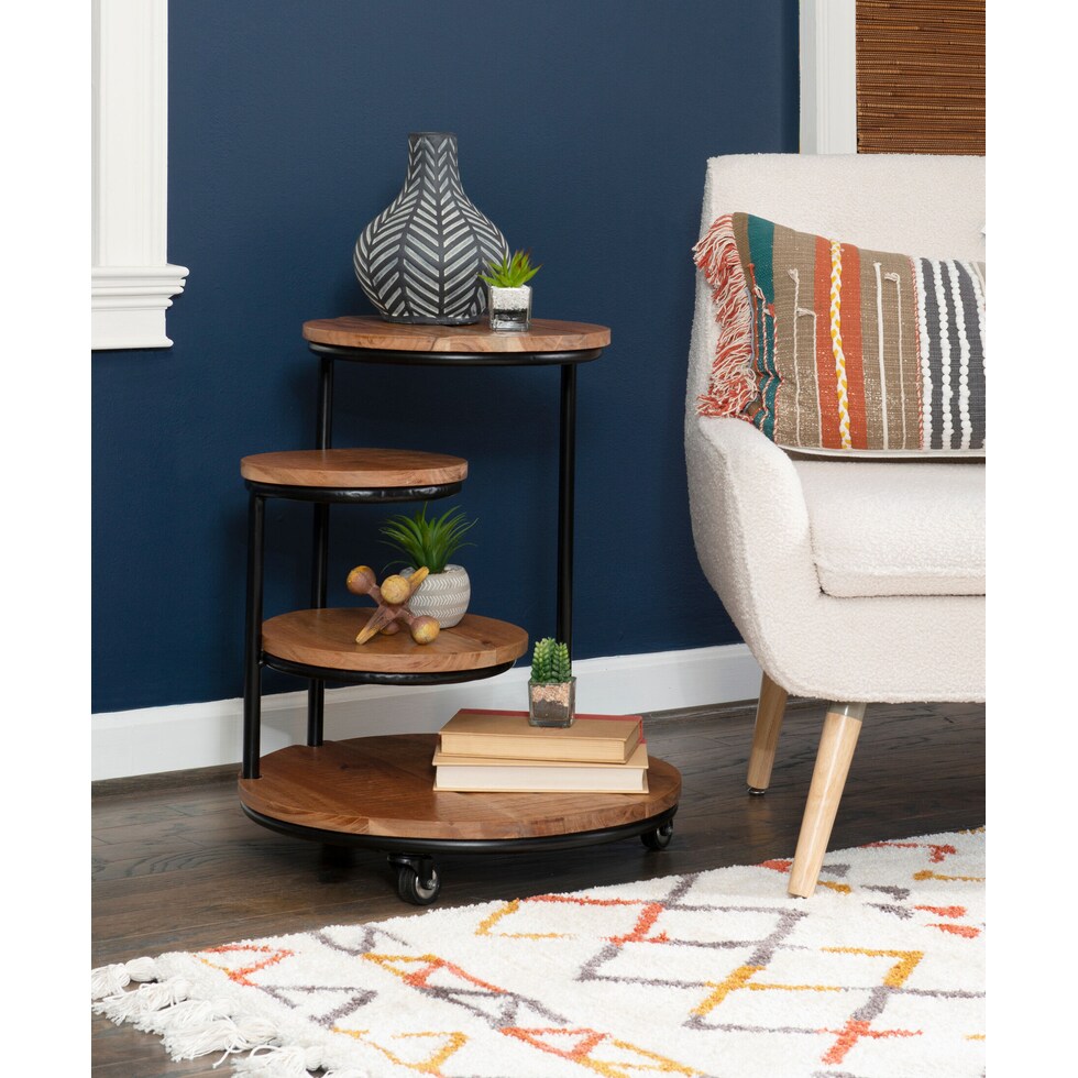 clove dark brown end table   