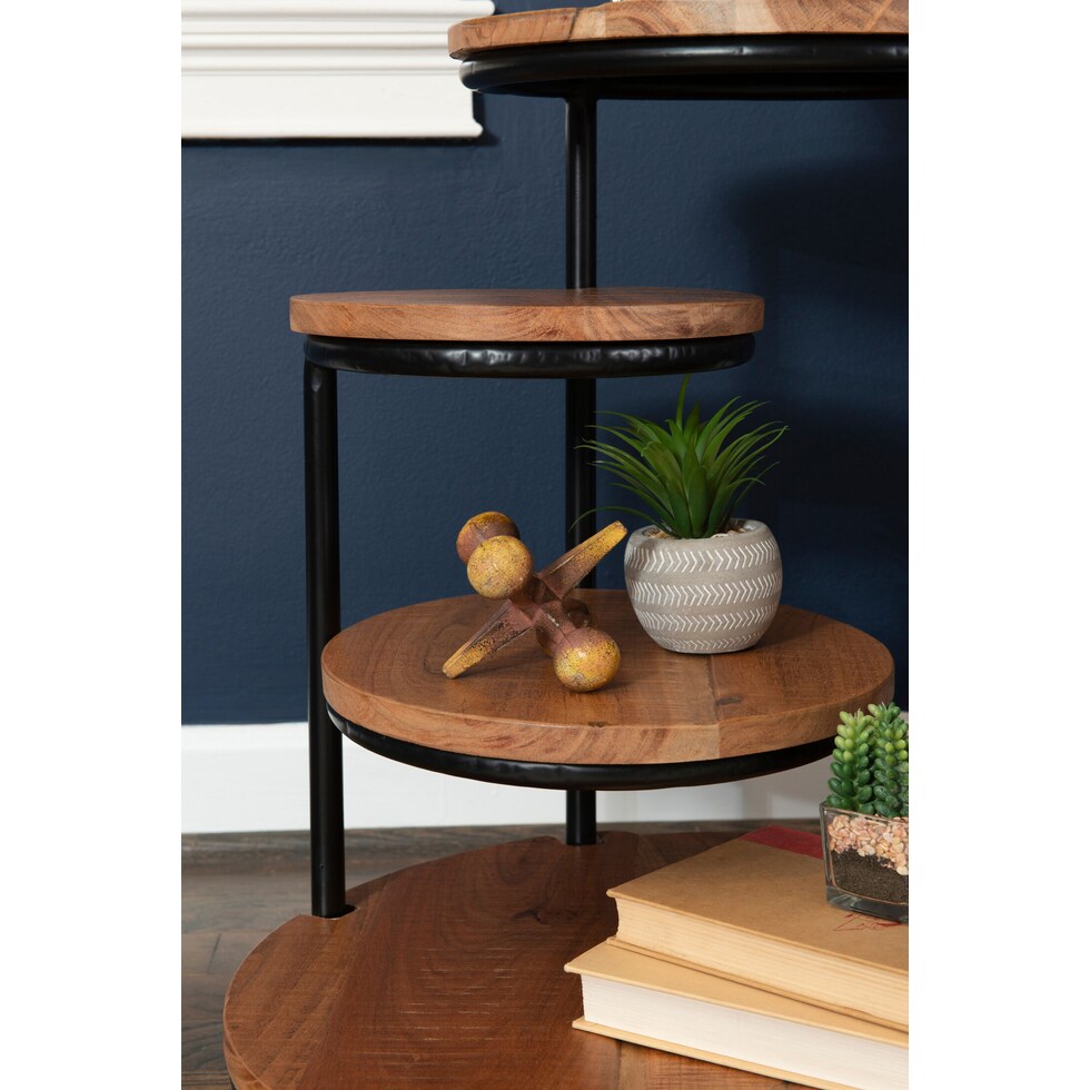 clove dark brown end table   