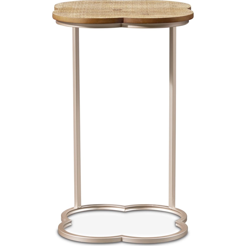 clover light brown chairside table   