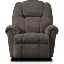 clyde dark brown manual recliner   